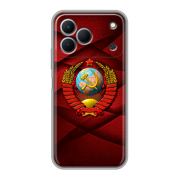 Силиконовый чехол на Tecno Spark 50 с принтом Герб СССР Силиконовый чехол на Tecno Spark 50 с принтом Герб СССР