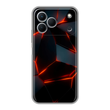 Силиконовый чехол на Tecno Spark 50 с принтом Яркие абстракции Силиконовый чехол на Tecno Spark 50 с принтом Яркие абстракции
