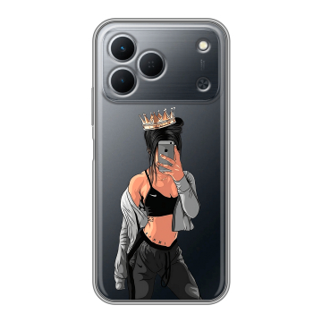 Силиконовый чехол на Tecno Spark 50 с принтом Женские принты