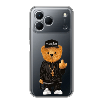 Силиконовый чехол на Tecno Spark 50 с принтом Мишка Силиконовый чехол на Tecno Spark 50 с принтом Мишка