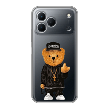 Силиконовый чехол на Tecno Spark 50 с принтом Плюшевый медведь Силиконовый чехол на Tecno Spark 50 с принтом Плюшевый медведь