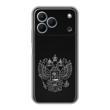 Силиконовый чехол на Tecno Spark 50 с принтом Герб России Силиконовый чехол на Tecno Spark 50 с принтом Герб России
