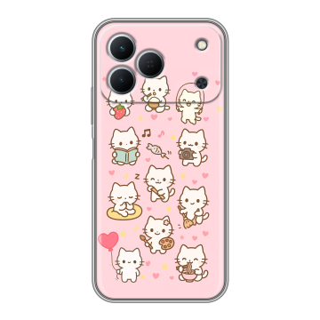 Силиконовый чехол на Tecno Spark 50 с принтом Hello Kitty Хелоу Кити Силиконовый чехол на Tecno Spark 50 с принтом Hello Kitty Хелоу Кити