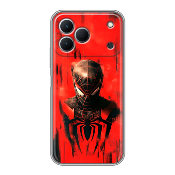 Силиконовый чехол на Tecno Spark 50 с принтом человек паук spiderman Силиконовый чехол на Tecno Spark 50 с принтом человек паук spiderman