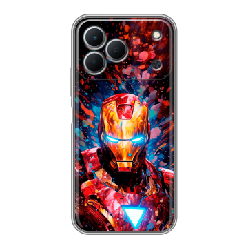 Силиконовый чехол на Tecno Spark 50 с принтом Железный человек Ironman Силиконовый чехол на Tecno Spark 50 с принтом Железный человек Ironman