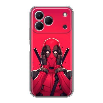 Силиконовый чехол на Tecno Spark 50 с принтом Дедпул Deadpool Силиконовый чехол на Tecno Spark 50 с принтом Дедпул Deadpool