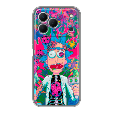 Силиконовый чехол на Tecno Spark 50 с принтом Рик и Морти Rick Morty Силиконовый чехол на Tecno Spark 50 с принтом Рик и Морти Rick Morty