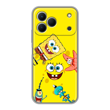 Силиконовый чехол на Tecno Spark 50 с принтом Спанч боб Спанчбоб Силиконовый чехол на Tecno Spark 50 с принтом Спанч боб Спанчбоб