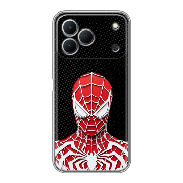 Силиконовый чехол на Tecno Spark 50 с принтом человек паук spiderman Силиконовый чехол на Tecno Spark 50 с принтом человек паук spiderman