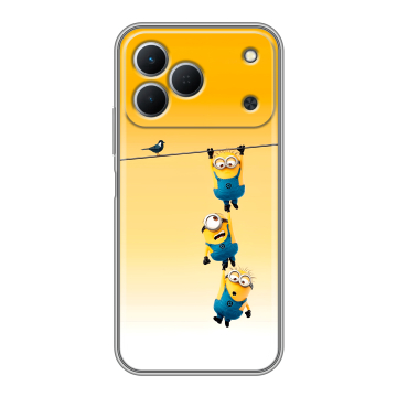 Силиконовый чехол на Tecno Spark 50 с принтом Миньоны Силиконовый чехол на Tecno Spark 50 с принтом Миньоны