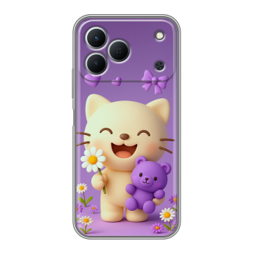 Силиконовый чехол на Tecno Spark 50 с принтом для девочек Силиконовый чехол на Tecno Spark 50 с принтом для девочек