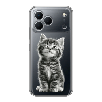 Силиконовый чехол на Tecno Spark 50 с принтом Котенок Силиконовый чехол на Tecno Spark 50 с принтом Котенок