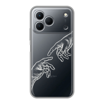 Силиконовый чехол на Tecno Spark 50 с принтом Сотворение мира