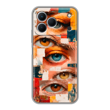Силиконовый чехол на Tecno Spark 50 с принтом Модный принт