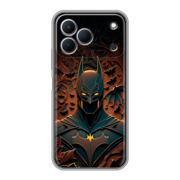 Силиконовый чехол на Tecno Spark 50 с принтом Batman Бэтмен