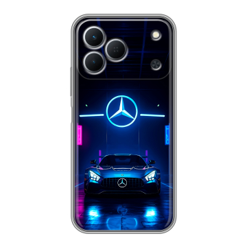 Силиконовый чехол на Tecno Spark 50 с принтом Mercedes Мерседес Силиконовый чехол на Tecno Spark 50 с принтом Mercedes Мерседес