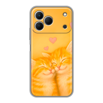 Силиконовый чехол на Tecno Spark 50 с принтом Милые котята Силиконовый чехол на Tecno Spark 50 с принтом Милые котята