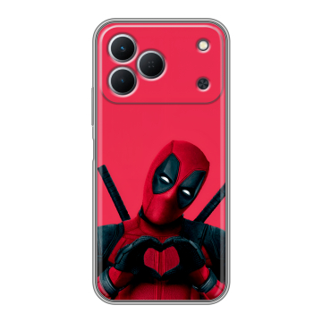 Силиконовый чехол на Tecno Spark 50 с принтом Дедпул Deadpool Силиконовый чехол на Tecno Spark 50 с принтом Дедпул Deadpool