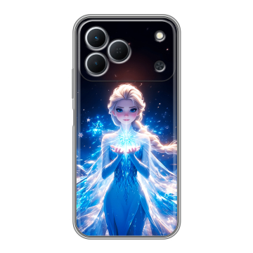 Силиконовый чехол на Tecno Spark 50 с принтом Холодное сердце Frozen Силиконовый чехол на Tecno Spark 50 с принтом Холодное сердце Frozen