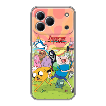 Силиконовый чехол на Tecno Spark 50 с принтом Adventure time Время приключений