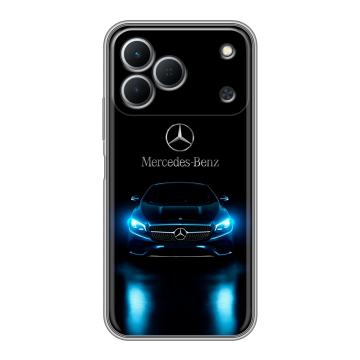 Силиконовый чехол на Tecno Spark 50 с принтом Mercedes Мерседес Силиконовый чехол на Tecno Spark 50 с принтом Mercedes Мерседес