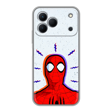 Силиконовый чехол на Tecno Spark 50 с принтом Spiderman Человек паук