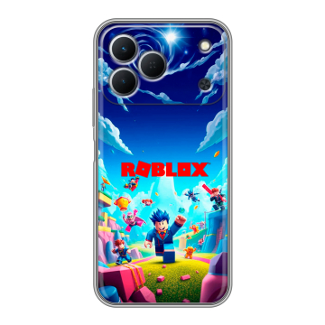 Силиконовый чехол на Tecno Spark 50 с принтом Roblox Роблокс Силиконовый чехол на Tecno Spark 50 с принтом Roblox Роблокс