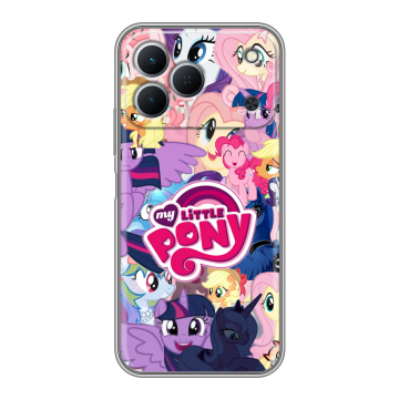 Силиконовый чехол на Tecno Spark 50 с принтом My little pony Дружба чудо
