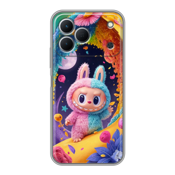 Силиконовый чехол на Tecno Spark 50 с принтом Labubu Лабубу Силиконовый чехол на Tecno Spark 50 с принтом Labubu Лабубу