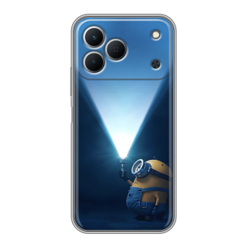 Силиконовый чехол на Tecno Spark 50 с принтом Миньоны Силиконовый чехол на Tecno Spark 50 с принтом Миньоны