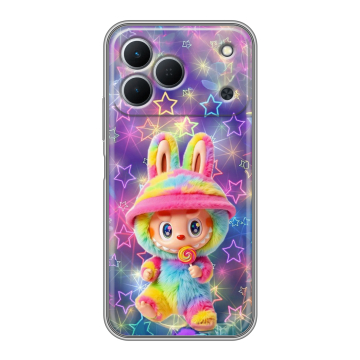 Силиконовый чехол на Tecno Spark 50 с принтом Labubu Лабубу Силиконовый чехол на Tecno Spark 50 с принтом Labubu Лабубу