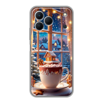 Силиконовый чехол на Tecno Spark 50 с принтом Новый год