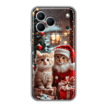 Силиконовый чехол на Tecno Spark 50 с принтом Новый год