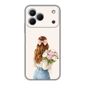 Силиконовый чехол на Tecno Spark 50 с принтом женский Силиконовый чехол на Tecno Spark 50 с принтом женский