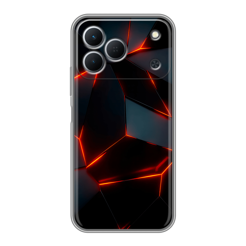 Силиконовый чехол на Tecno Spark 50 с принтом Яркие абстракции Силиконовый чехол на Tecno Spark 50 с принтом Яркие абстракции