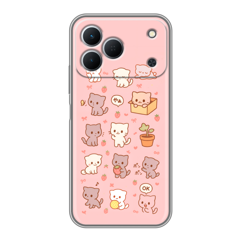 Силиконовый чехол на Tecno Spark 50 с принтом Hello Kitty Хелоу Кити Силиконовый чехол на Tecno Spark 50 с принтом Hello Kitty Хелоу Кити