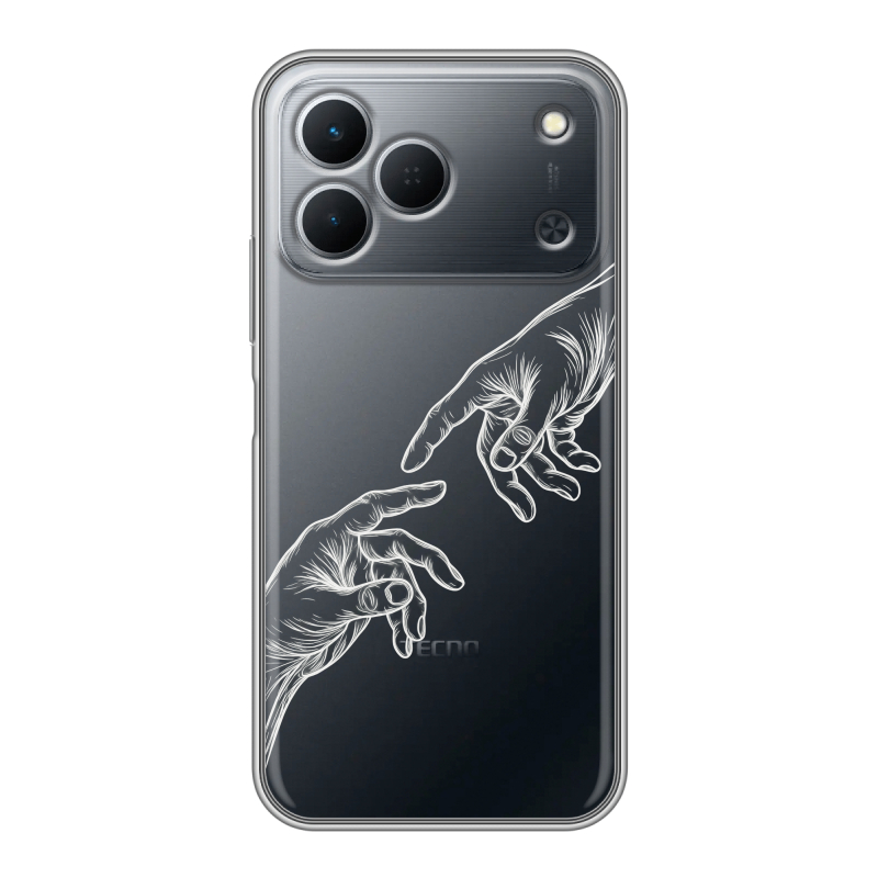 Силиконовый чехол на Tecno Spark 50 с принтом Сотворение мира Силиконовый чехол на Tecno Spark 50 с принтом Сотворение мира
