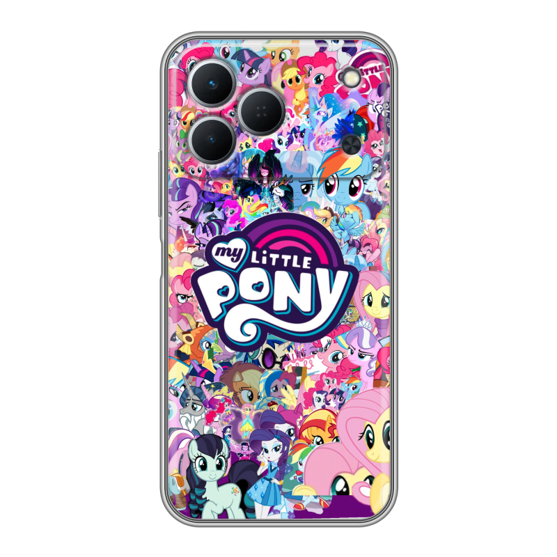 Силиконовый чехол на Tecno Spark 50 с принтом My little pony Дружба чудо Силиконовый чехол на Tecno Spark 50 с принтом My little pony Дружба чудо