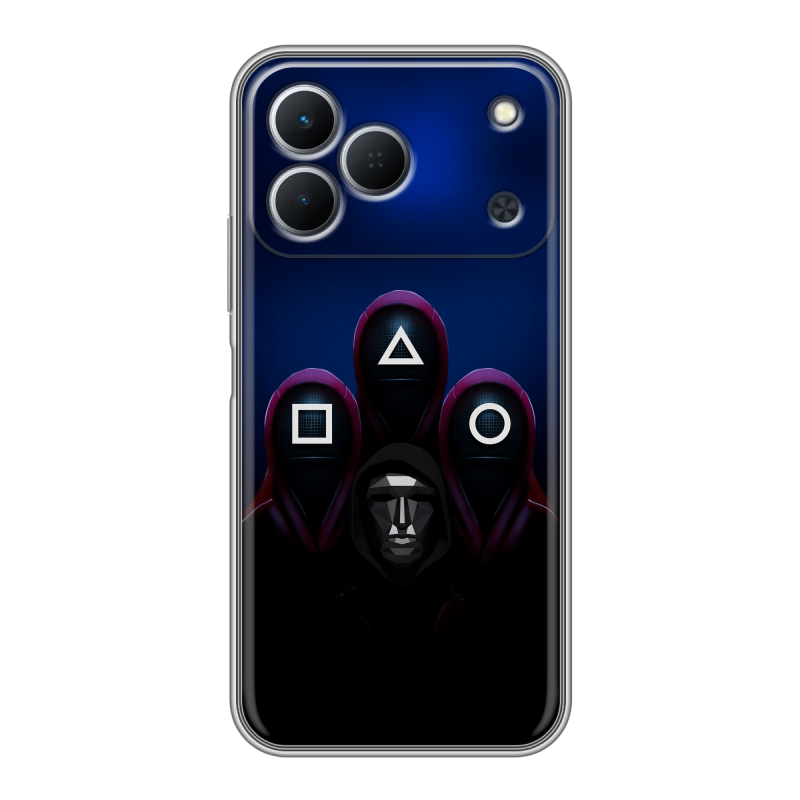 Силиконовый чехол на Tecno Spark 50 с принтом Игра Кальмара Силиконовый чехол на Tecno Spark 50 с принтом Игра Кальмара