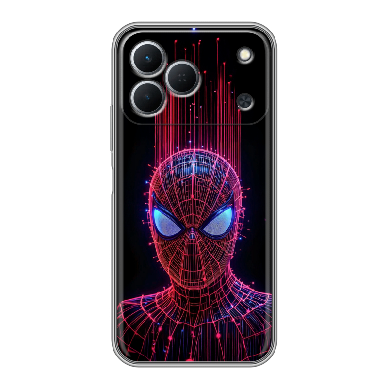 Силиконовый чехол на Tecno Spark 50 с принтом Spiderman Человек паук Силиконовый чехол на Tecno Spark 50 с принтом Spiderman Человек паук