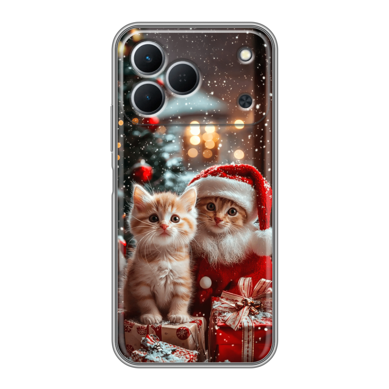 Силиконовый чехол на Tecno Spark 50 с принтом Новый год Силиконовый чехол на Tecno Spark 50 с принтом Новый год