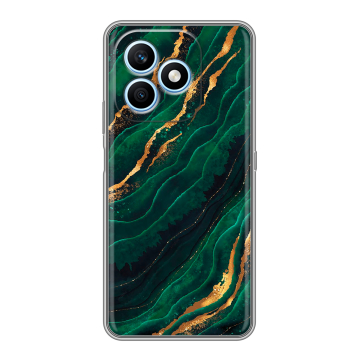 Силиконовый чехол на Honor X8d с принтом Мрамор зеленое золото Силиконовый чехол на Honor X8d с принтом Мрамор зеленое золото