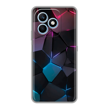 Силиконовый чехол на Honor X8d с принтом Геометрия неона Силиконовый чехол на Honor X8d с принтом Геометрия неона