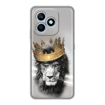 Силиконовый чехол на Honor X8d с принтом Лев с короной Силиконовый чехол на Honor X8d с принтом Лев с короной