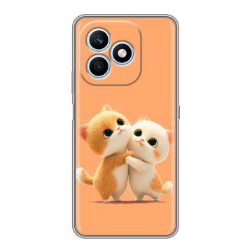 Силиконовый чехол на Honor X8d с принтом Милые котики Силиконовый чехол на Honor X8d с принтом Милые котики