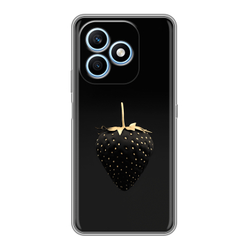 Силиконовый чехол на Honor X8d с принтом Черная клубника Силиконовый чехол на Honor X8d с принтом Черная клубника