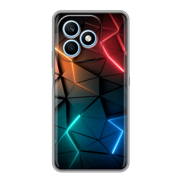 Силиконовый чехол на Honor X8d с принтом Абстракция неон Силиконовый чехол на Honor X8d с принтом Абстракция неон