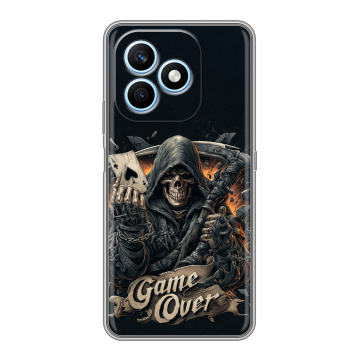 Силиконовый чехол на Honor X8d с принтом Скелет карты Силиконовый чехол на Honor X8d с принтом Скелет карты
