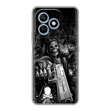 Силиконовый чехол на Honor X8d с принтом Скелет Силиконовый чехол на Honor X8d с принтом Скелет