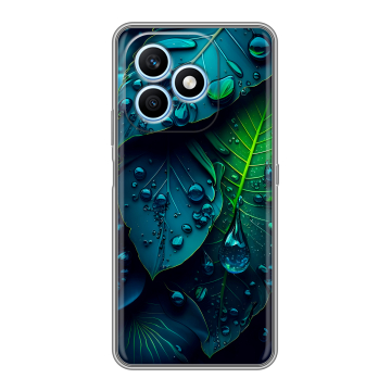 Силиконовый чехол на Honor X8d с принтом Листья Силиконовый чехол на Honor X8d с принтом Листья